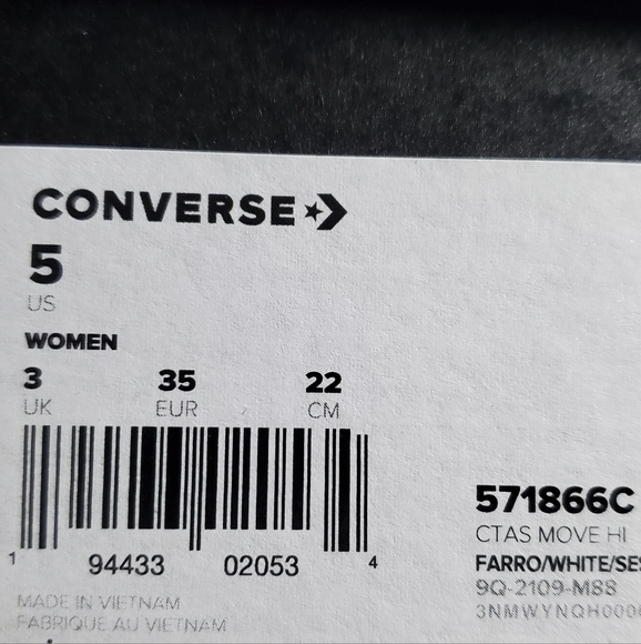 Converse CTAS MOVE HI PLATFORM WOMEN'S SZ - Picture 7 of 9